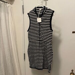 KULE Navy and White Striped Mini Dress XL
